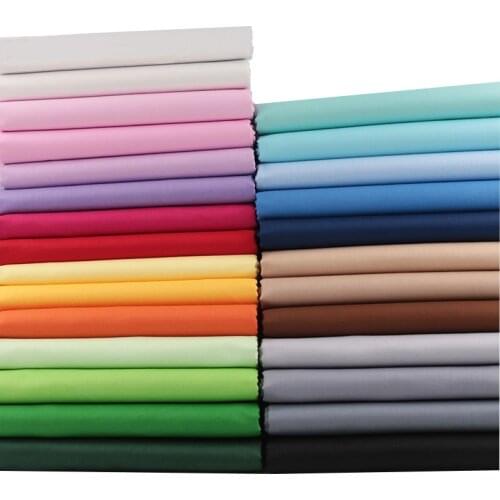 Half Meter Plain Color 100% Cotton Fabric for Clothes Baby Dresses Sewing Bed Sheet Crib Pillow Cover DIY Sewing Cloth