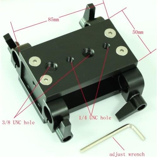 15mm railblocks w/ Tripod Mounting Plate for 15mm Rod clamp support DSLR Rig