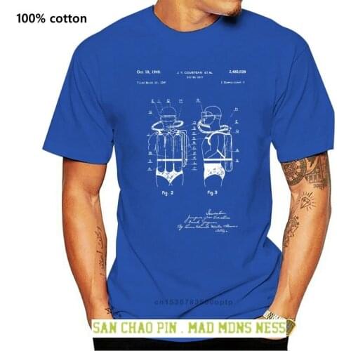 Cousteau Diving System Shirt Scuba Diver Gift Dive Instructor Swim Instructor 2019 MenS Fashion Short Sleeved Slim T-Shirts