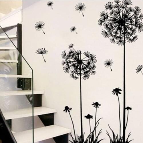 Removable Art Vinyl DIY Dandelion Wall Sticker Decal Mural Home Room Bedroom TV Background Decoration Shop Window Decor