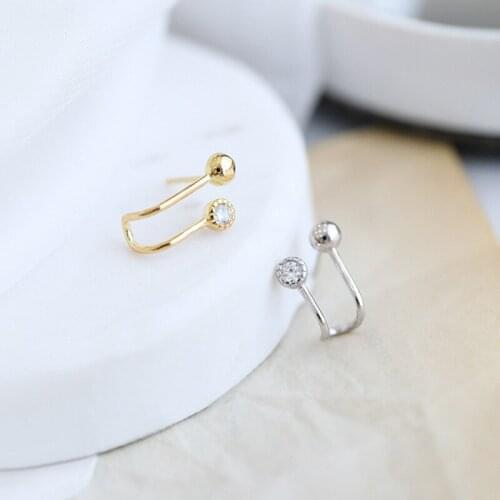 Stud Earrings Musical Note Zircon For Women Korean Fashion Simple Creative Design Trend Hot Student Lady Daily Jewelry BOYULIGE
