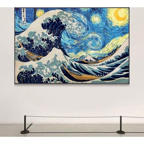 The Great Wave off Kanagawa Canvas Paintings on the Wall Art Posters And Prints Classical Famous Seascape Art Pictures Cuadros