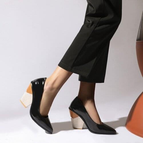 Spring 2020 new high-heeled shoes special-shaped shallow mouth versatile womens pointed fashionable single shoes