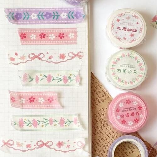 Vintage Daisy Bowknot Washi Paper Sticker DIY Diary Journal Decoration Label Sticker Album Scrapbooking