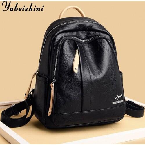 2021 Large Capacity School Teenage Girls Shoulder Bag Large Capacity Women Backpack Backpacks Female PU Leather Women Backpack