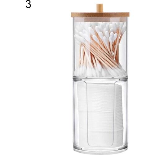 Cosmetic Storage Box Transparent Convenient Simple Makeup Cotton Pad Swabs Organizer Storage Box for Home