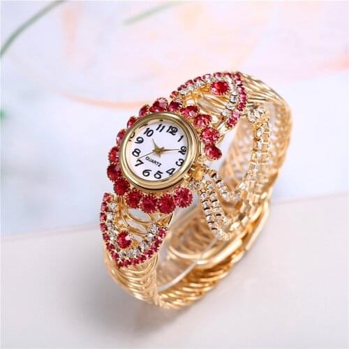 Womens Trendy Diamond Ring Set Quartz Watch Womens Watch