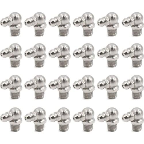 20pcs M8 x 1 Nickel Plated Straight 45 Degree 90 Degree Grease Nipple Fitting for Motorbike Car
