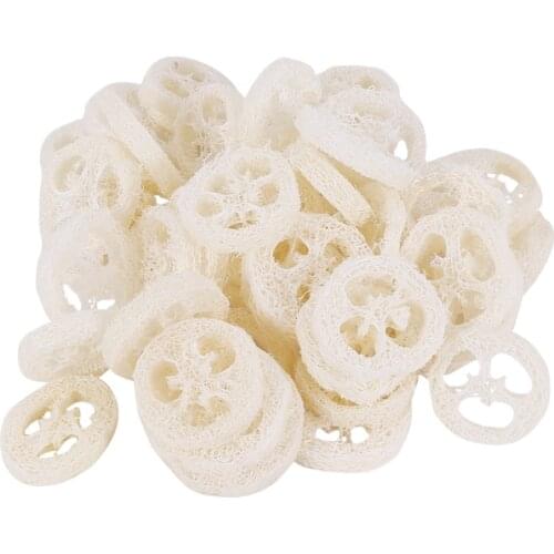 4-6Cm Wide 50Pcs/Lot Luffa Loofah Natural Slice Diy Customize Soap Tools,Cleaner,Sponge Scrubber,Facial Soap Holder