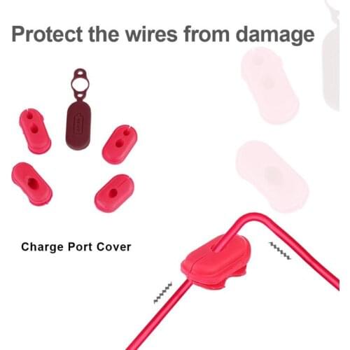 4pcs Case Silicone Cap M365 Electric Scooter Charge Port Cover Dust Plug for Xiaomi M365 Scooter Parts