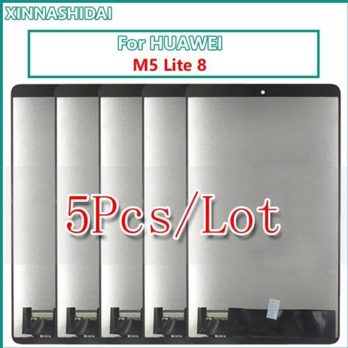 5 Pcs/lot For Huawei Mediapad M5 Lite 8 2019 JDN2-W09 JDN2-AL00 JDN2-L09 LCD Display Touch Screen Plane Digitizer Assembly