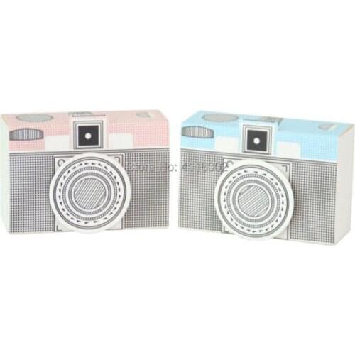 500 Pcs/Lot Creative Baby gift box of European Design Camera shape Wedding favor box For Party gift candy box