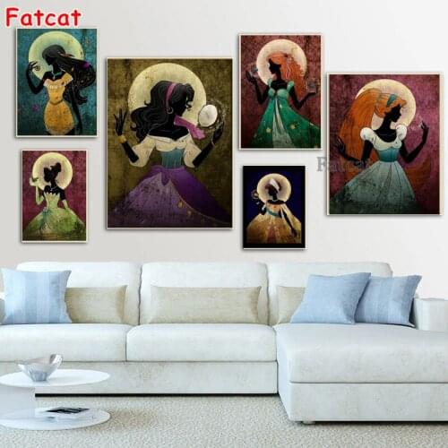 5D Full Square Diamond Painting Cartoon Princess Characters Diamond Embroidery Rhinestones Childrens gift Cross stitch PP2217