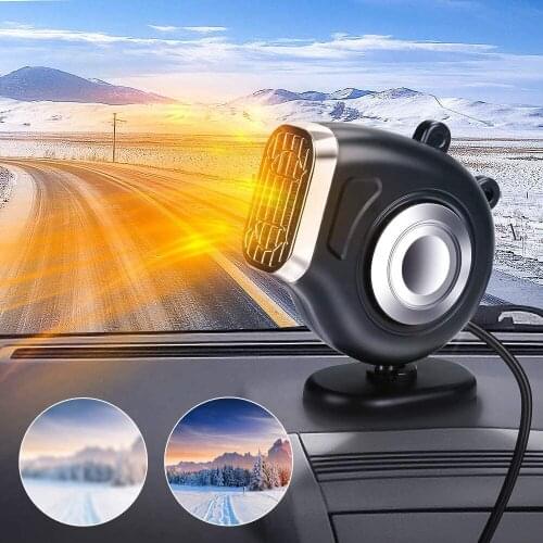 Car Heater, portable car heater 12V 150W 2 in 1 fast heating/cooling fan car defroster defogger defogger 360 degree rotating aut
