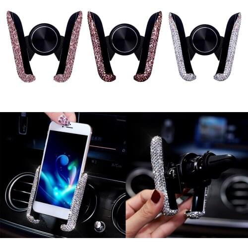 Air Vent Phone Holder - 360 Rotation Car Cell Phone Mount - Car Holder Compatible with Smartphone GPS Devices
