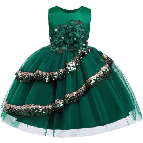 Cute Children Flower Dress Evening Party Princess Dresses For Girls Kid Clothes Evening Wedding Dress 3 10 Y Teenager Costume