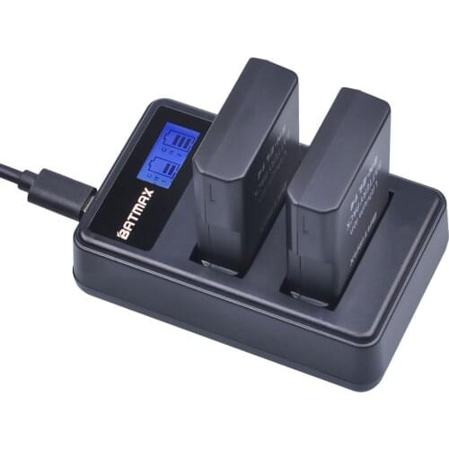 2Pc EN-EL14 EN-EL14a ENEL14 EN EL14 EL14a Battery + LCD USB Dual Charger for Nikon D3100 D3200 D3300 D5100 D5200 D5300 P7000