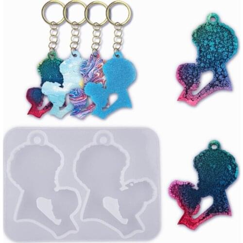 T84E Mothers Day Key Silicone Pendant Resin Mold Epoxy Molds Necklace Casting Making Mould Jewellry DIY Craft Handmade Tool