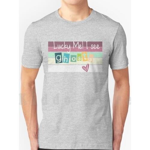 Lucky Me I See Ghosts Pastel Colors T Shirt Diy Big Size 100% Cotton Pastel Pastel Colors Ghosts I See Ghosts Lucky Me Kayn