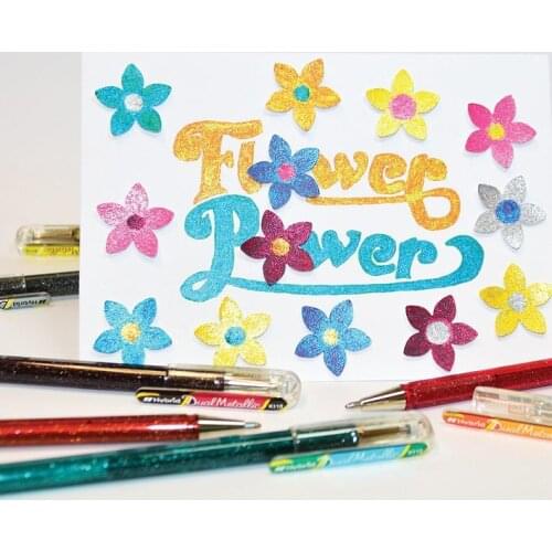 Pentel K108/K110 Hybrid Shiny Colour Two-color Mixed Glitter Gel Pen Milk Color 0.8/1.0mm Card Painting Design