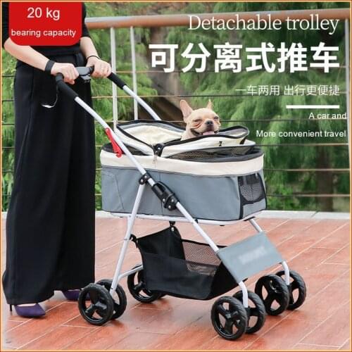 Dog Accessories Small Medium-Sized A Disability Dog Transportation Separate Type Fold Kitty Travel Abroad Shopping Pet Stroller