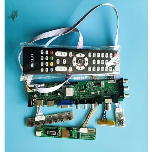 Kit for LTN156AT01-D03 1366X768 LCD Panel 1 CCFL 30pin Screen monitor TV Controller board Digital USB 15.6" AV HDMI VGA DVB-T2