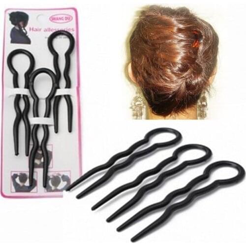 Hot Sale 3Pcs/pack U Barrette Ladies Useful Fashion Hair Clips Hair fork New Pins Wave Pin Shape Hair Accessories