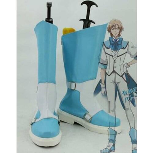 Cute High Earth Defense Club LOVE! En Yufuin Cosplay Boots Shoes Anime Party Cosplay Boots Custom Made for Adult Men Shoes
