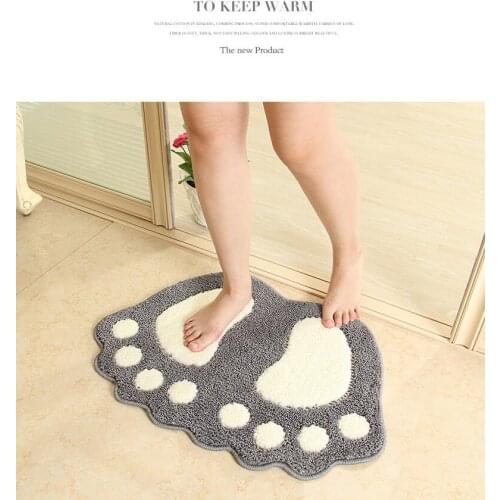 Fashion Cute Footprints Big Feet Bath Mat Door Mats On Foot Pad Rug Household itemst at the door mat carpet floor