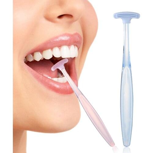 Fashion Hot Tongue Scraper Silicone Cleaner Bad Breath Brush Oral Clean Dental Care Double sided Soft Useful Health Care Tool