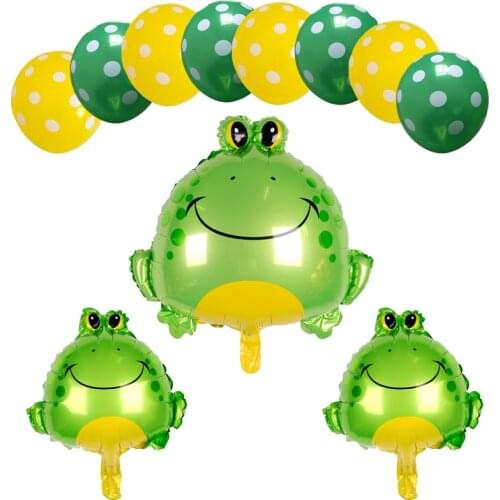 Cartoon Animal Frog Foil Balloons Happy Birthday Party Decorations Kids Latex Ballon Snail Set Baby Shower Party Supplies Globos