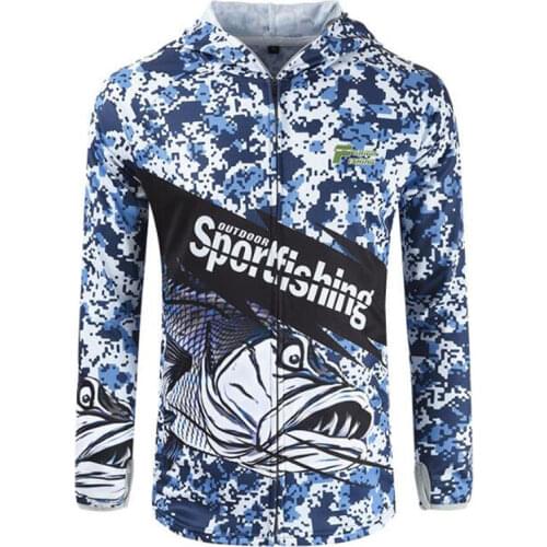 New arrival long hoodie men Fishing Clothes Anti UV50+ Breathable Quick drying Fishing Jerseys Professional Fishing Shirt
