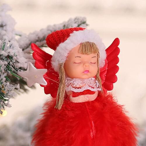 New Year 2022 Latest Christmas Angel Girl Dolls Xmas Tree Ornament Noel Deco Christmas Decoration for Home Navidad 2021 Kid Gift