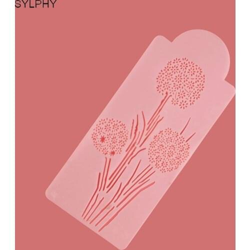 SYLPHY Dandelion Cake Design Plastic Cake Stencil Spray Flower Mould Cake Decorating Tools Sugarcraft Bakeware