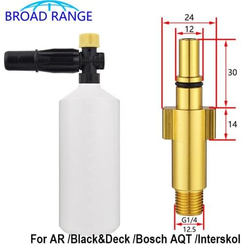 Snow Foam Lance 1000ml High Pressure Washer Foam Gun for Interskol Makita Skil Black&Deck Michelin AR Boshce AQT Greenworks