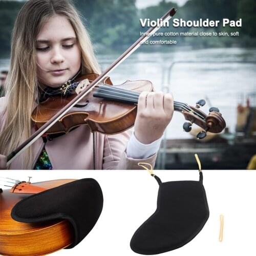 Violin Chin Shoulder Rest Soft Cotton Pad Cover Protect for 3/4 4/4 Bridge Type Violin Fiddle Stringed Instruments Accessories