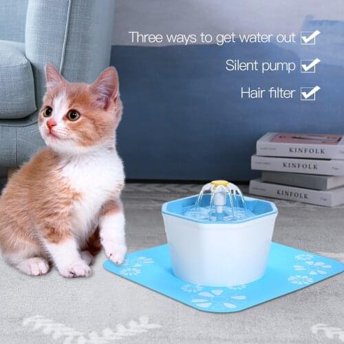 1.6L Automatic Pet Cat Water Fountain Ultra Quiet USB Dog Drinking Fountain Drinker Feeder Bowl Pet Drinking Fountain Dispenser