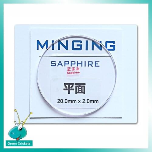 Wholesale 2pcs/lot Flat Round Sapphire Watch Glass 2.0mm thick 20mm -22.5mm Watch Sapphire Glass Crystal