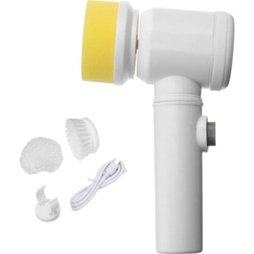 Good Grips Soap Dispensing Dish Brush, Electric Handheld Cleaning Brush with Replaceable Heads for Household Using