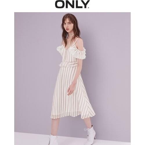 ONLY Spring Summer New A-line Chiffon Slip Dress |119107656