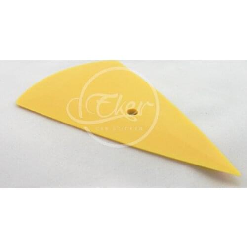 Free Shipping 15cm*8.5cm Sharp Head Soft Squeegees Triangle Tint Scraper Window Film Installation Car Wrap Tool Yellow Squeegee