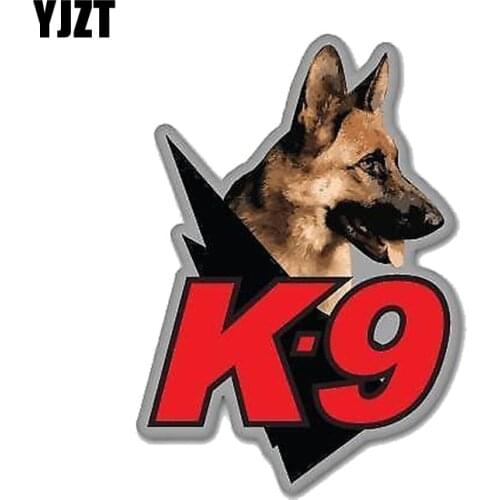 YJZT 9.7*14.1CM K9 Police Dog The Car Whole Body PVC Car Sticker Decals C1-4678