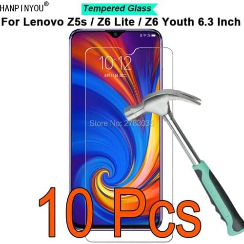 10 Pcs/Lot For Lenovo Z5s / Z6 Lite / Z6 Youth 6.3" 9H Hardness 2.5D Toughened Tempered Glass Film Screen Protector Guard