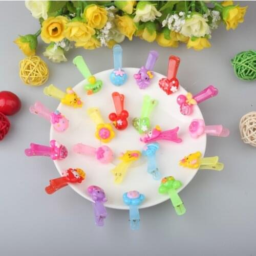 20PCS Mix Color Styles Flower Cartoon Hairpins Lovely Kids Girls 3 cm Multicolor Hair Clip Hair Band Accessories
