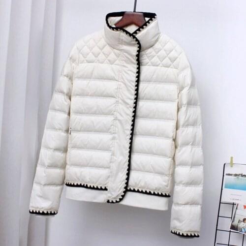2021 Autumn Casual 90% Duck Down Coat Women Slim Short Warm Jackets Spring Ultra Light Pocket Basic Parkas Outwear