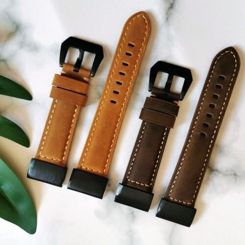 26mm Luxury Genuine Leather Strap Band For Garmin Fenix 5x 5xPlus 3 3HR GPS Smart Watch Quick Release Fit Man Replacement Strap