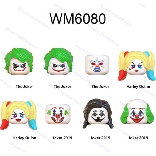 8pcs/lot The Joker Series Clown Pennywise Harley Quinn Building Blocks Bricks Superhero Dolls Action Figures Toys Children Gift
