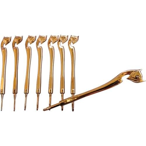 8pcs Gold aluminum knitting needles and crochet tools and accessories Crochet hooks so weave Hooks and knitting accessories