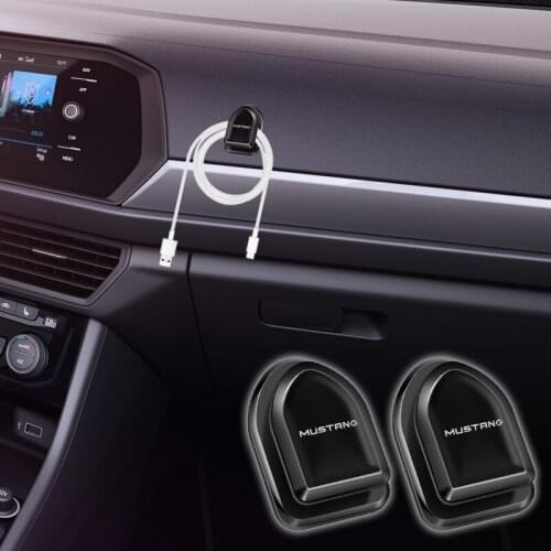Car pothook USB Cable Headphone Organizer Storage Car Hook Car Sticker Holder Auto Fastener key Hanger for HONDA MUSTANG