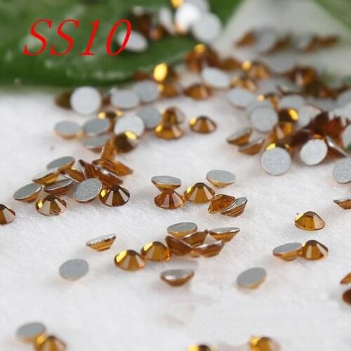 Free Shipping Non Hot Fix Gold DIY SS10 Rhinestones Resin Drill Nail Art Mobile Phone Stick